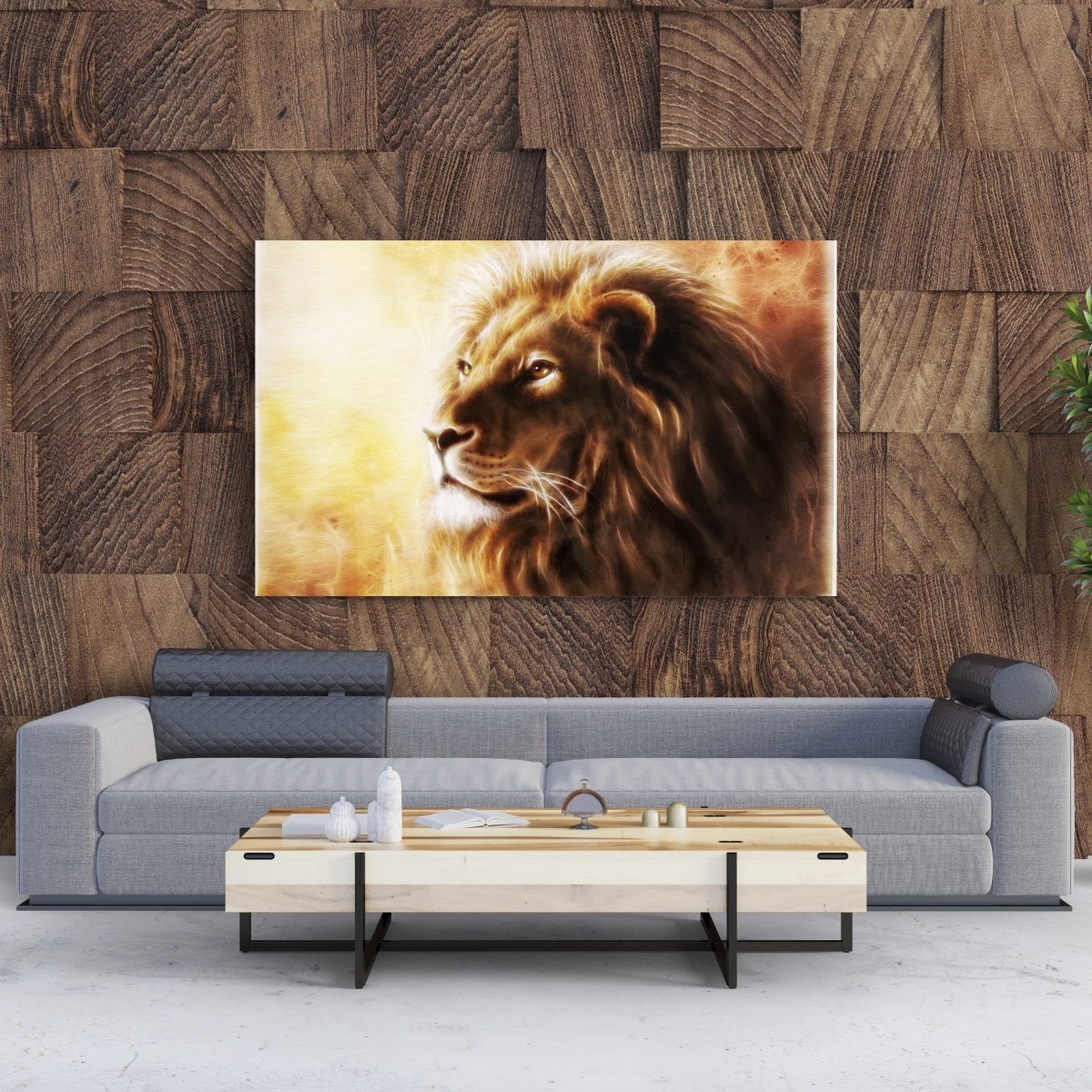 Tablou Canvas Lion Fractal - clevny.ro