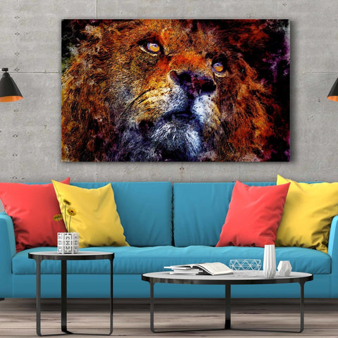 Tablou Canvas Lion Sauvage - clevny.ro