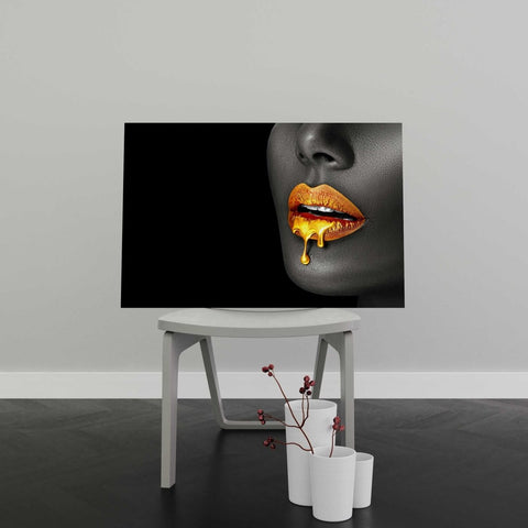 Tablou Canvas Lips Lipgloss Dripping - clevny.ro