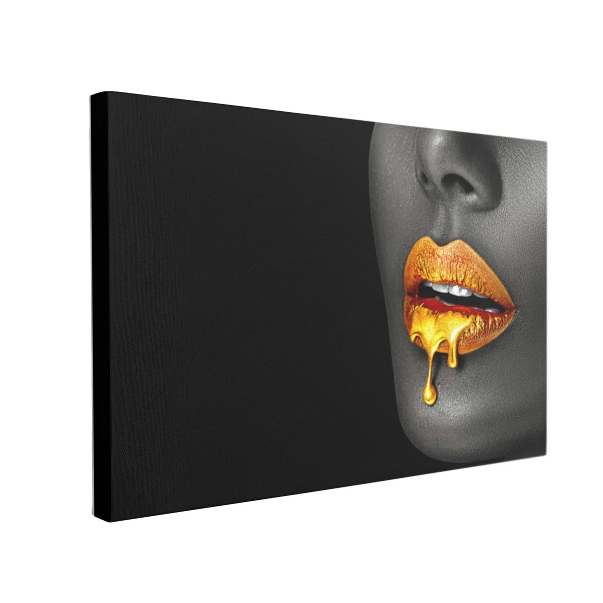 Tablou Canvas Lips Lipgloss Dripping - clevny.ro