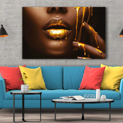 Tablou Canvas Liquid Gold - clevny.ro