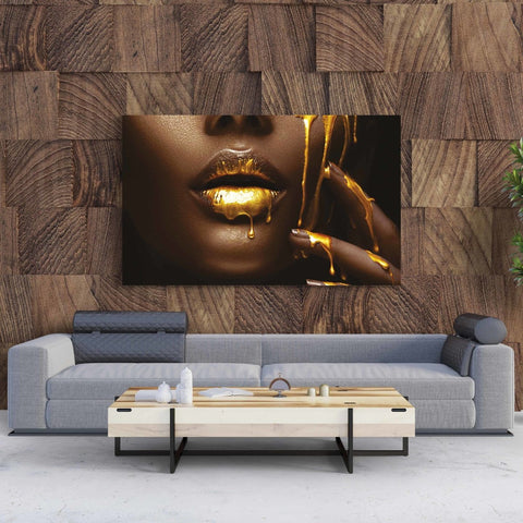 Tablou Canvas Liquid Gold - clevny.ro