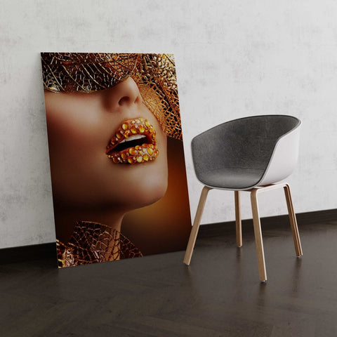 Tablou Canvas Luxury Golden Makeup - clevny.ro