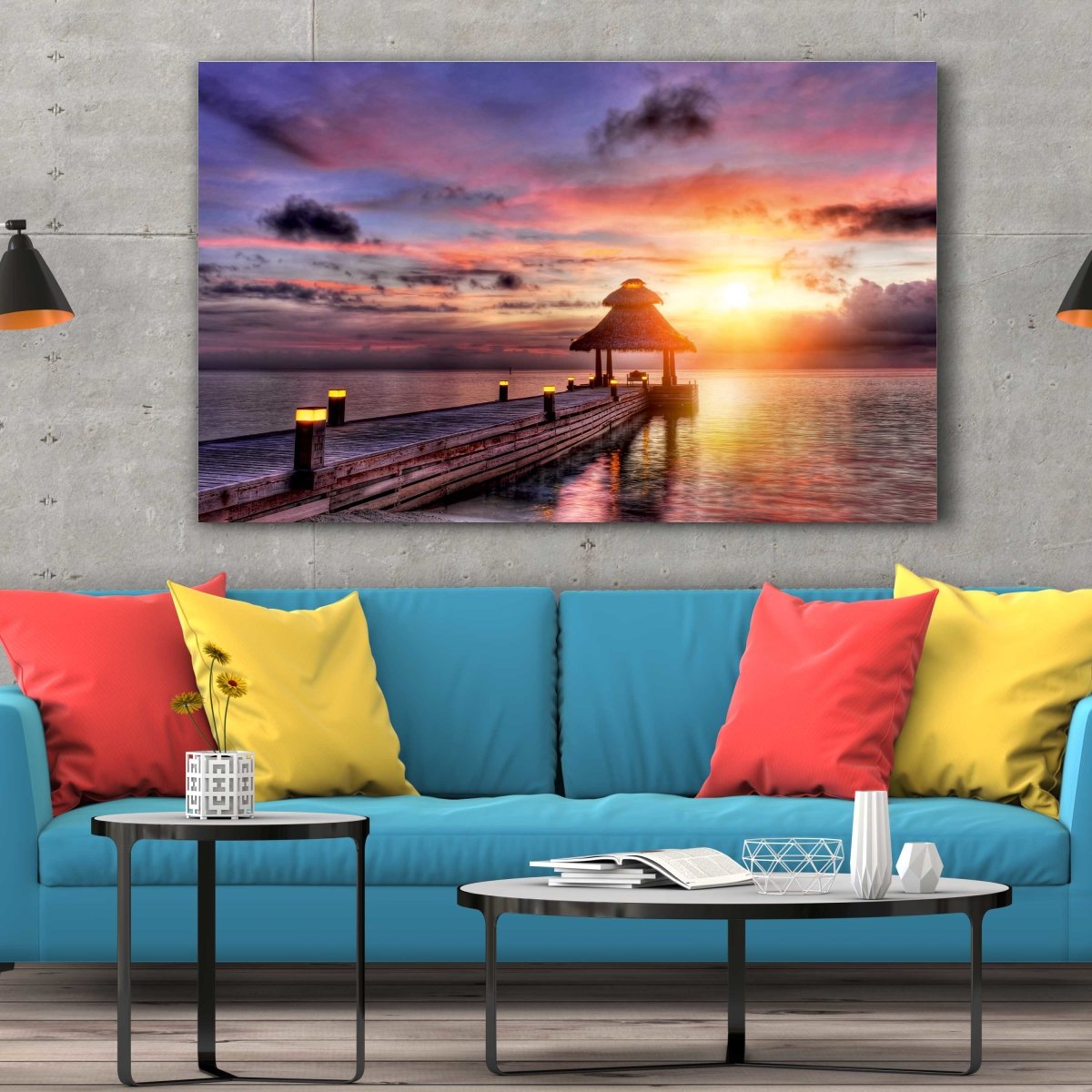 Tablou Canvas Maldives Sunset - clevny.ro