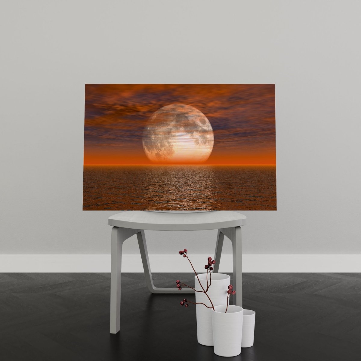 Tablou Canvas Moon on Night Sea - clevny.ro