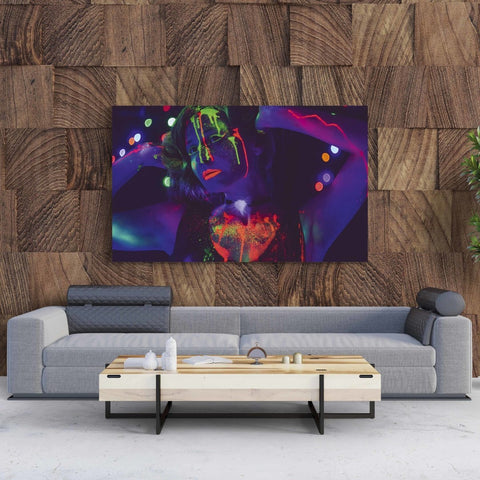 Tablou Canvas Neon Girl Party - clevny.ro