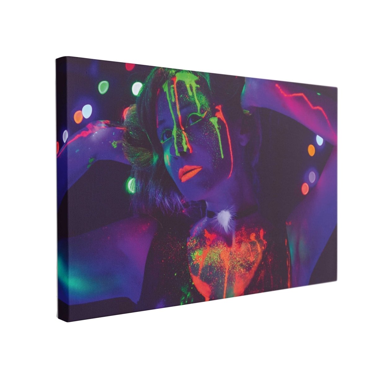 Tablou Canvas Neon Girl Party - clevny.ro