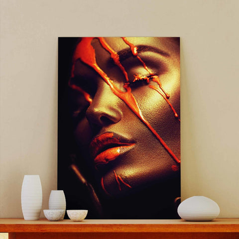 Tablou Canvas Orange Face - clevny.ro