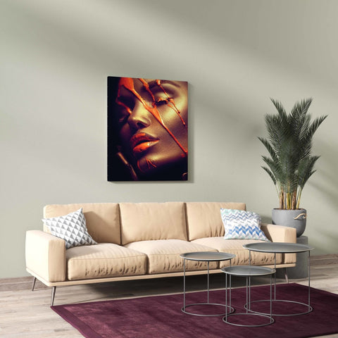 Tablou Canvas Orange Face - clevny.ro