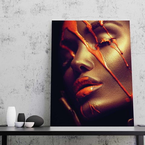 Tablou Canvas Orange Face - clevny.ro