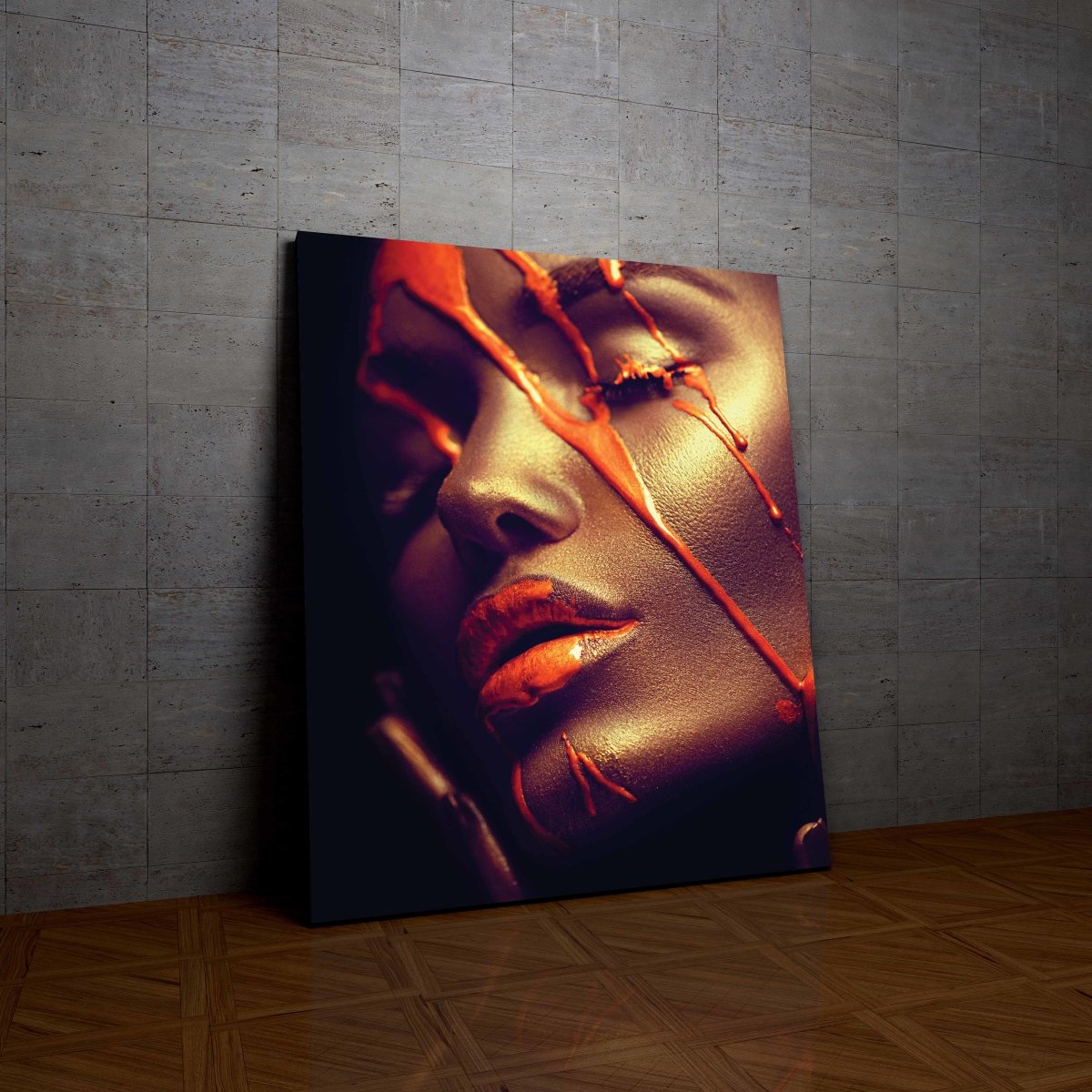 Tablou Canvas Orange Face - clevny.ro