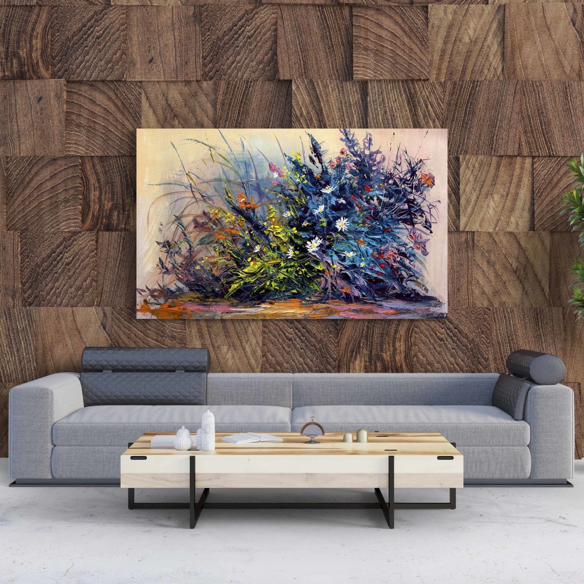 Tablou Canvas Painted Flowers - clevny.ro