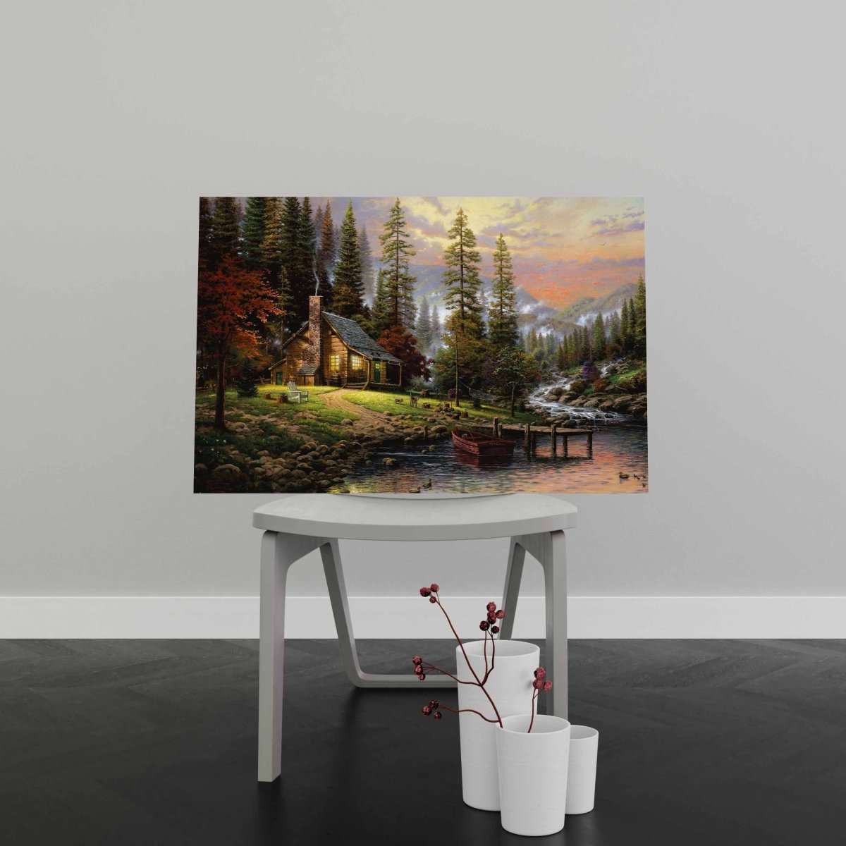 Tablou Canvas Peaceful Retreat by Thomas Kinkade - clevny.ro