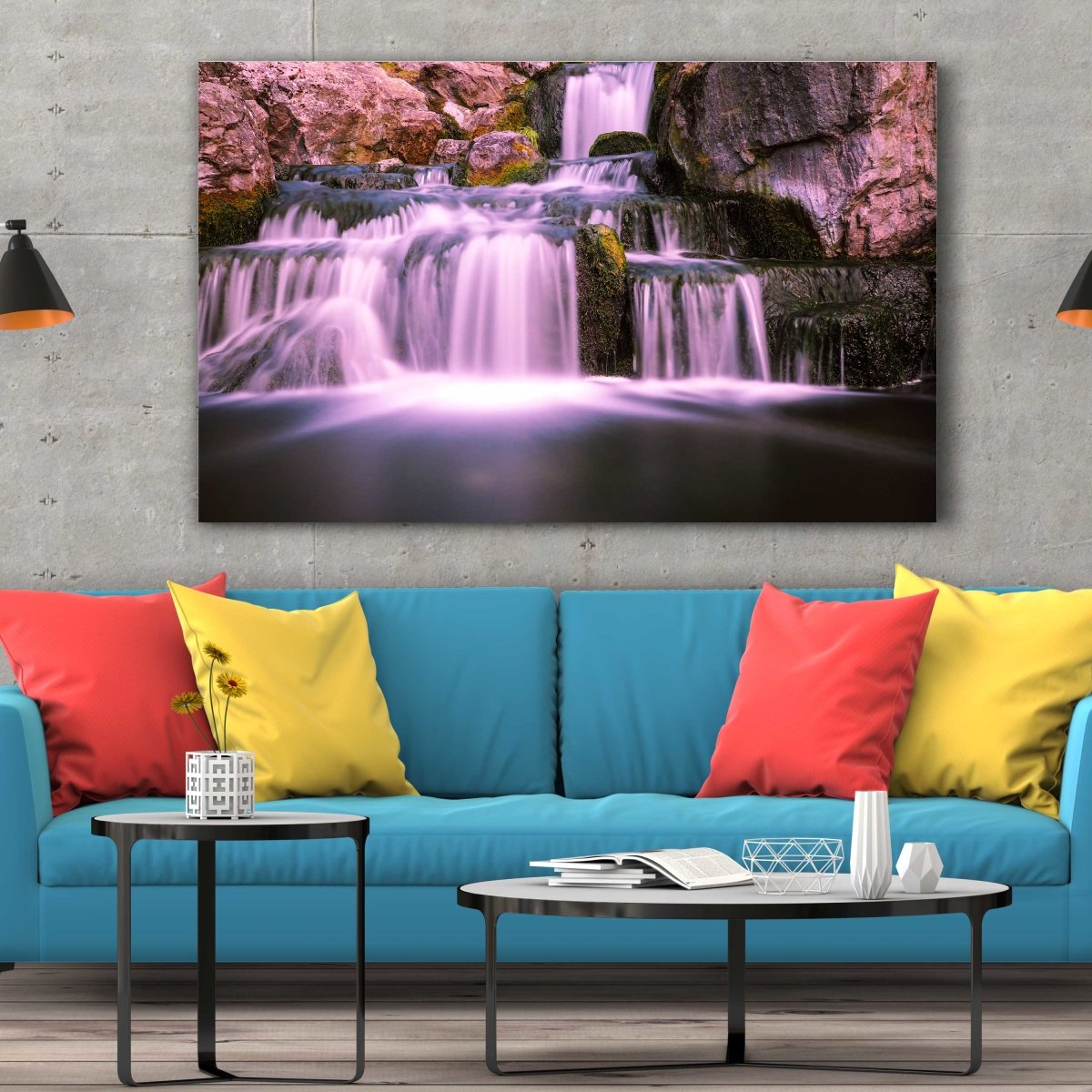 Tablou Canvas Pink Waterfall - clevny.ro