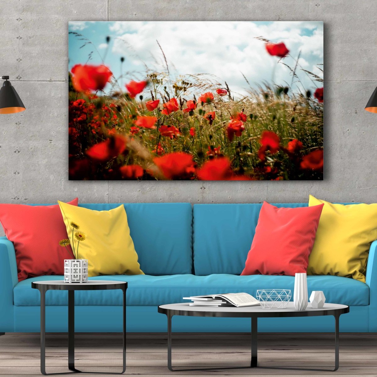 Tablou Canvas Poppies in the Wheat Field - clevny.ro