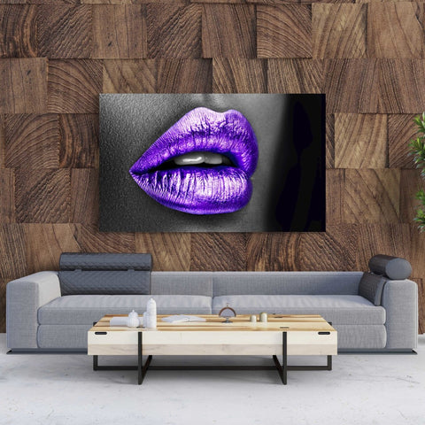 Tablou Canvas Purple Lips - clevny.ro