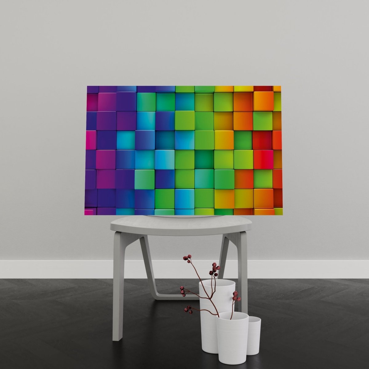 Tablou Canvas Rainbow of Colorful Blocks - clevny.ro