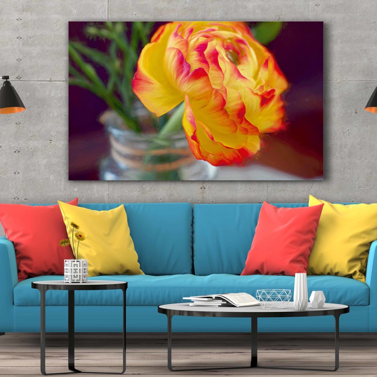Tablou Canvas Ranunculus Flower - clevny.ro