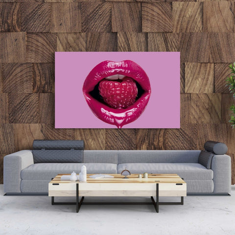 Tablou Canvas Raspberry Lip - clevny.ro
