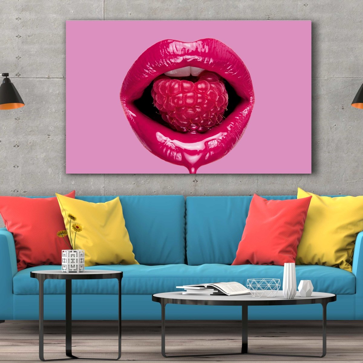 Tablou Canvas Raspberry Lip - clevny.ro