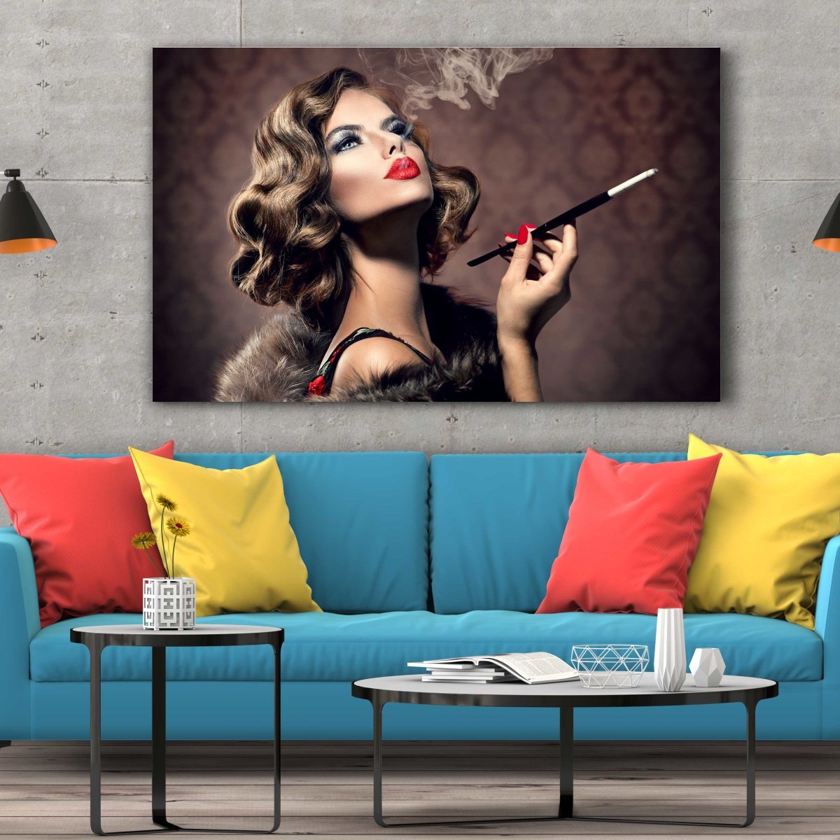 Tablou Canvas Retro Woman - clevny.ro