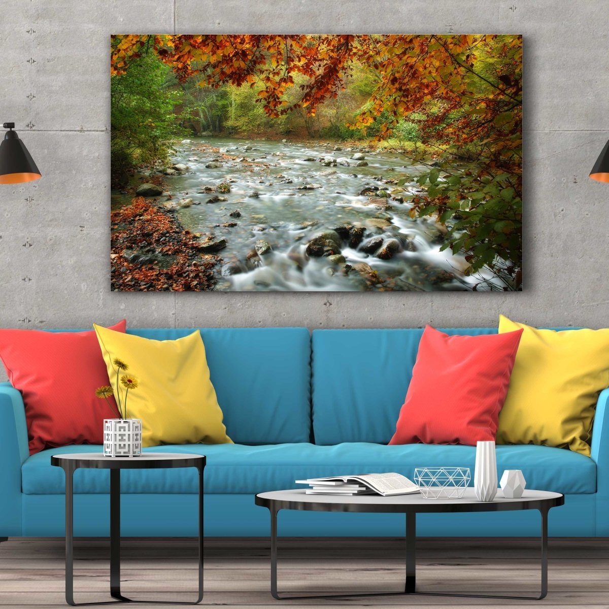 Tablou Canvas River in Autumn - clevny.ro