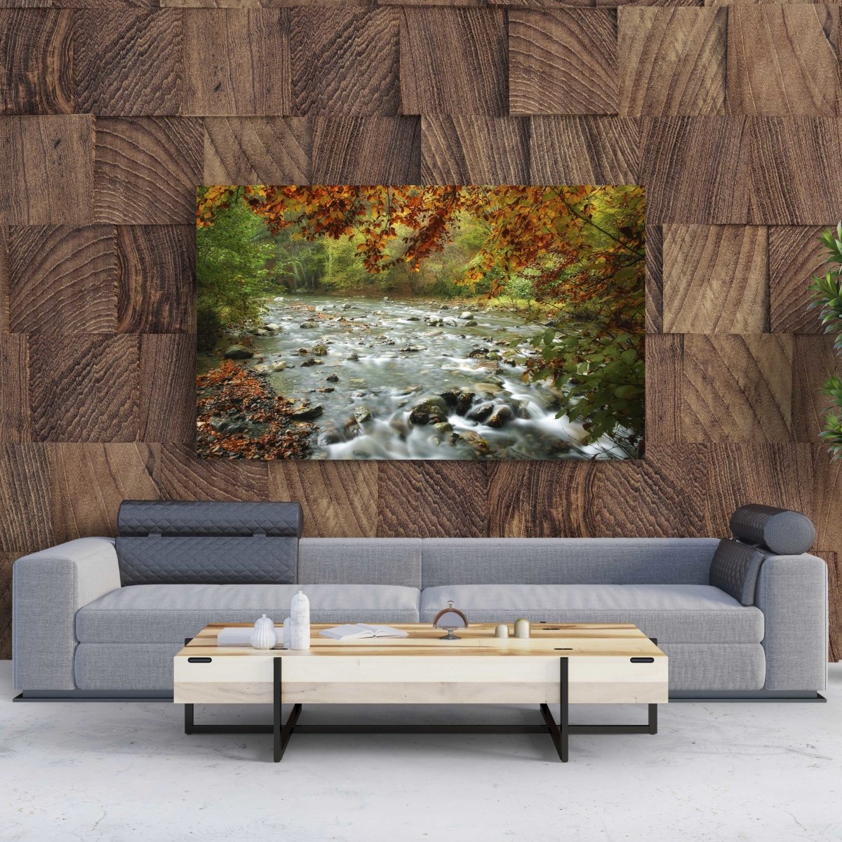 Tablou Canvas River in Autumn - clevny.ro