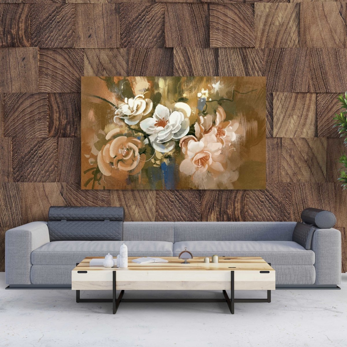 Tablou Canvas Romantic Flowers In Soft Colors - clevny.ro