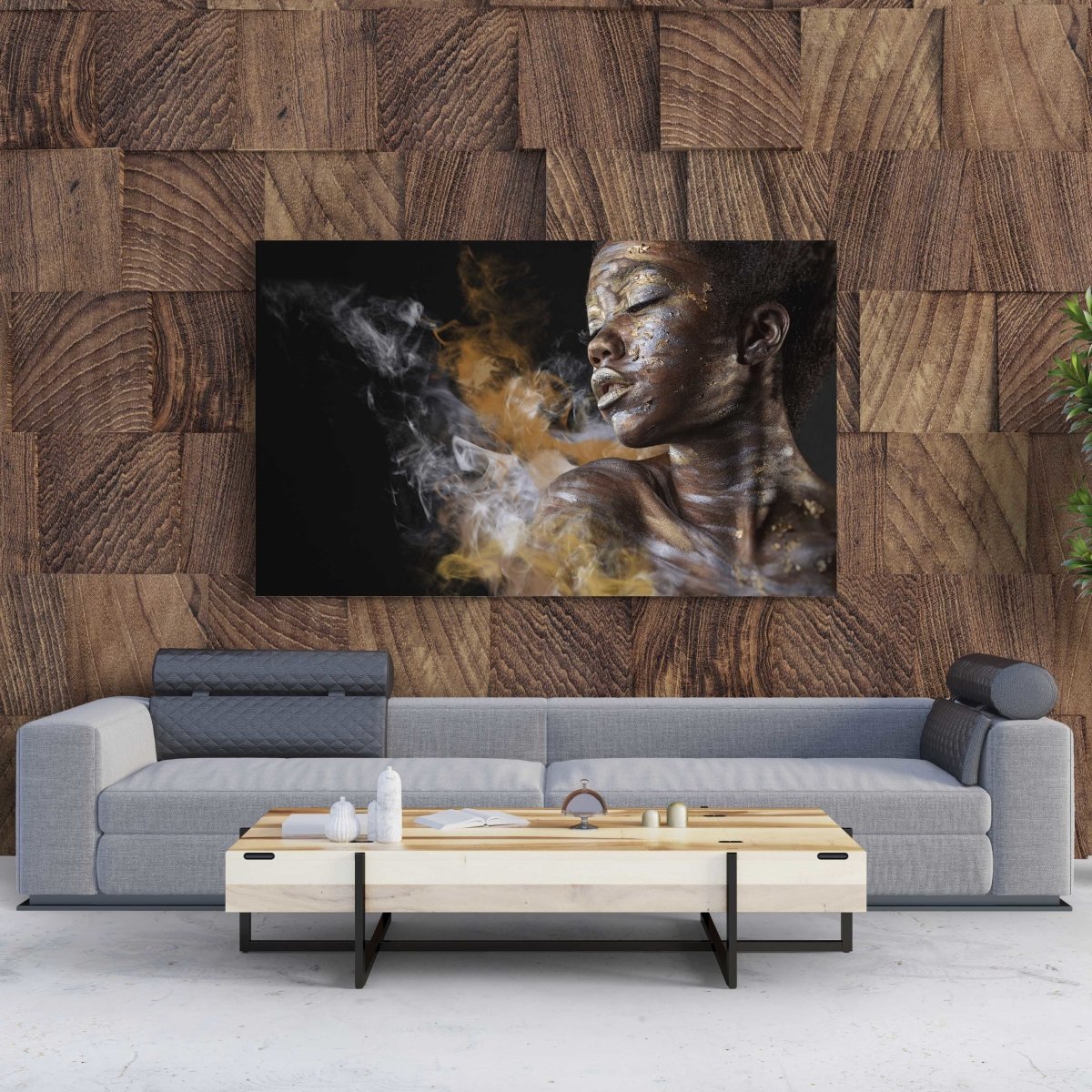 Tablou Canvas Silver and Gold Make-up and Body - clevny.ro