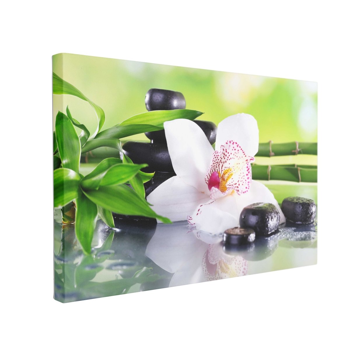 Tablou Canvas Spa Stones and White Orchid - clevny.ro