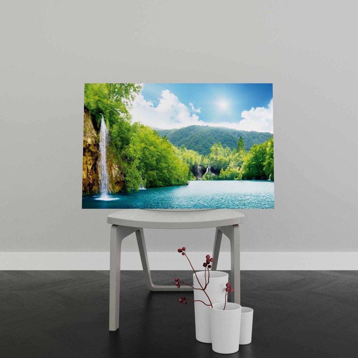 Tablou Canvas Sunlight Waterfalls - clevny.ro