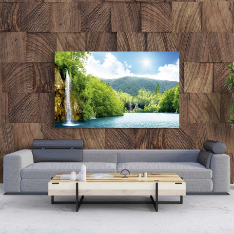 Tablou Canvas Sunlight Waterfalls - clevny.ro