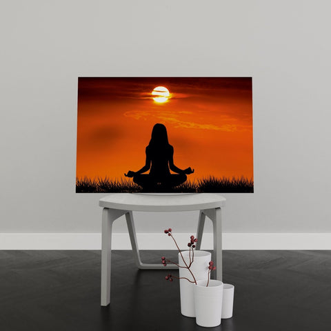Tablou Canvas Sunrise Yoga - clevny.ro
