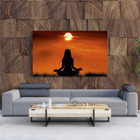 Tablou Canvas Sunrise Yoga - clevny.ro