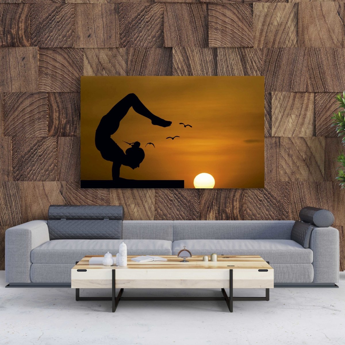 Tablou Canvas Sunset Yoga - clevny.ro