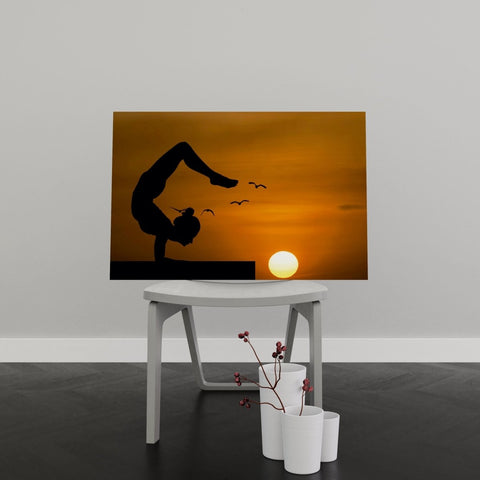 Tablou Canvas Sunset Yoga - clevny.ro