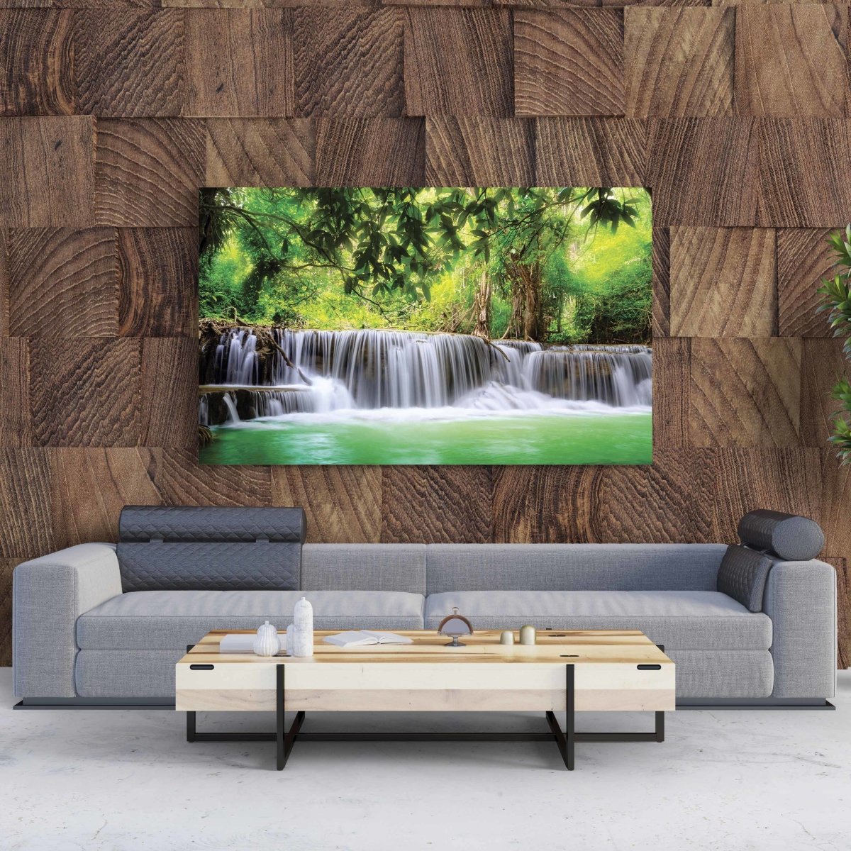 Tablou Canvas Tropical Waterfall - clevny.ro