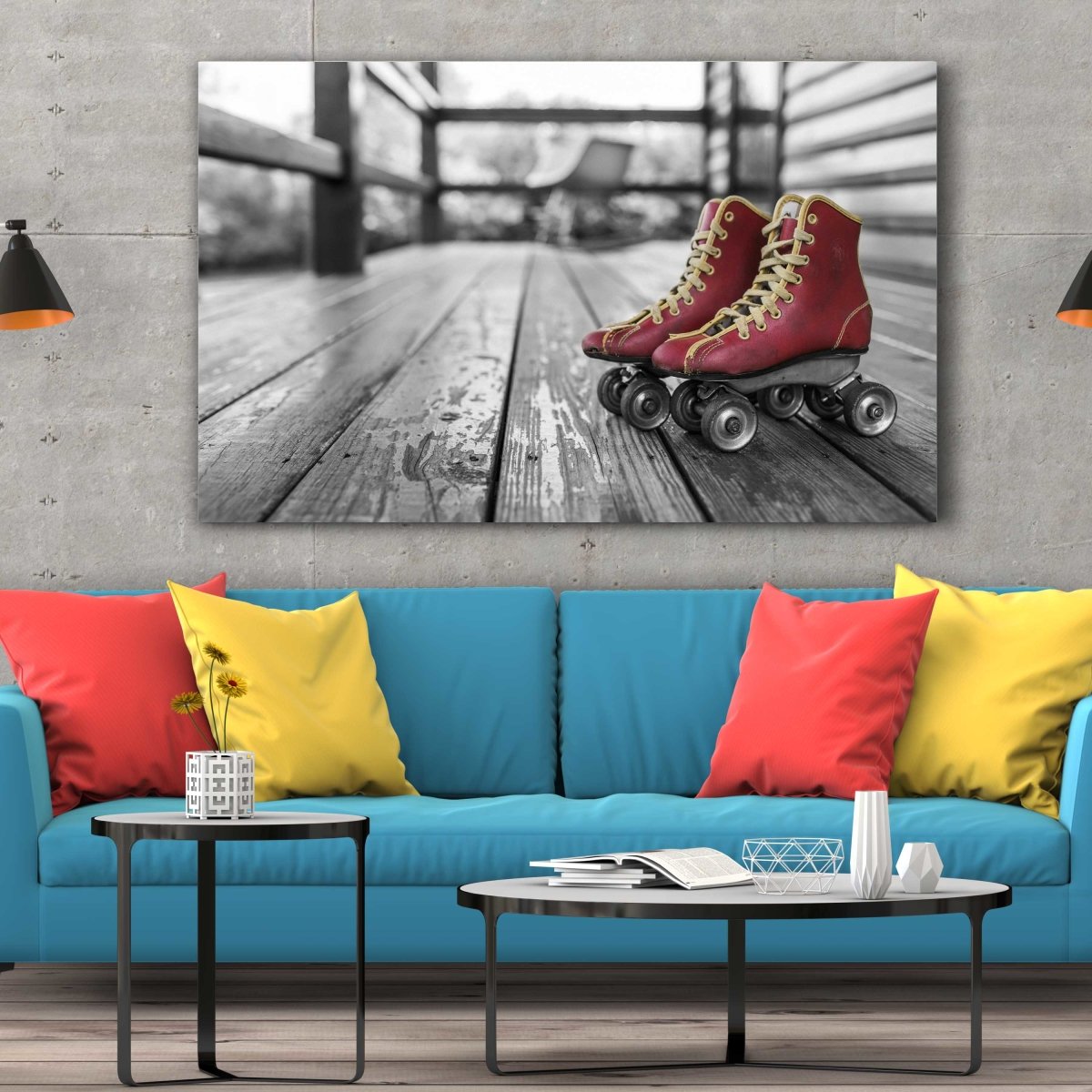 Tablou Canvas Vintage Roller Skating - clevny.ro