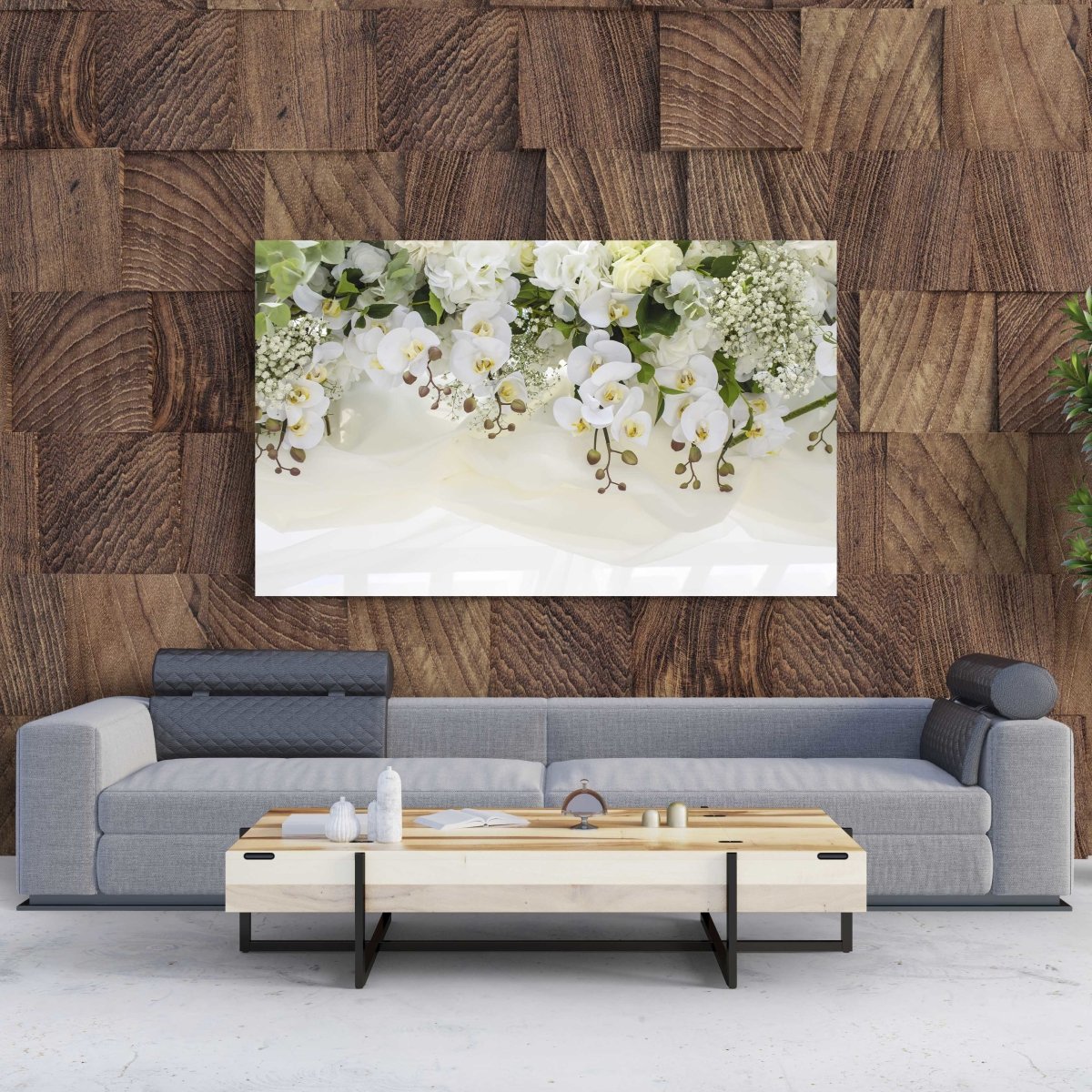 Tablou Canvas White Orchid Arrangement - clevny.ro