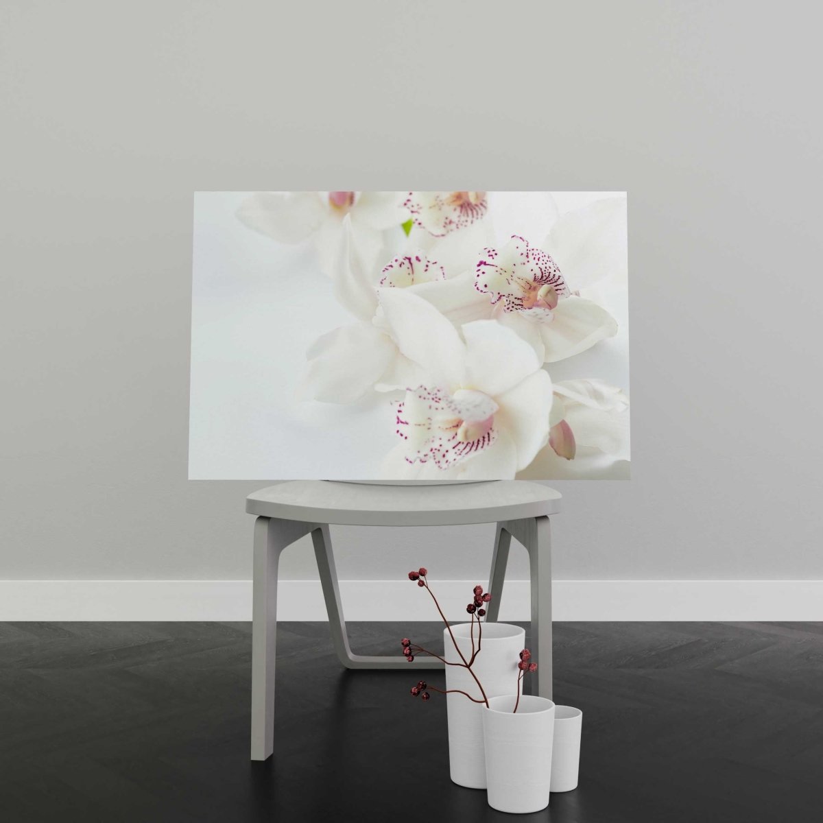 Tablou Canvas White Orchids with Purple - clevny.ro
