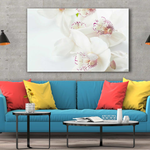Tablou Canvas White Orchids with Purple - clevny.ro