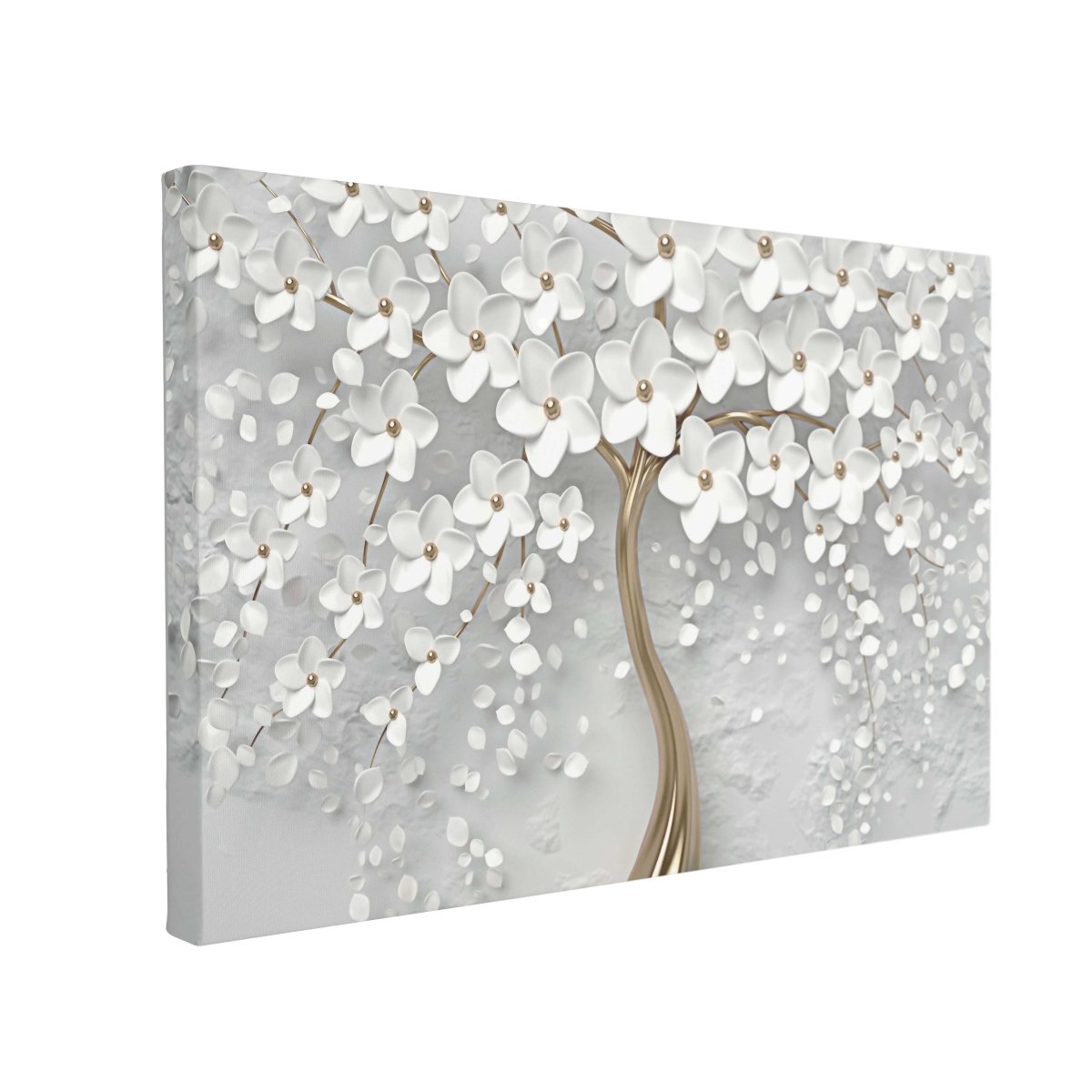Tablou Canvas White Tree with Flowers - clevny.ro
