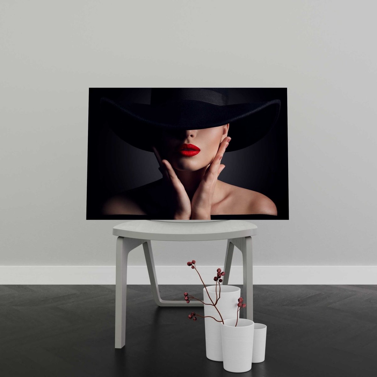Tablou Canvas Woman Hat - clevny.ro