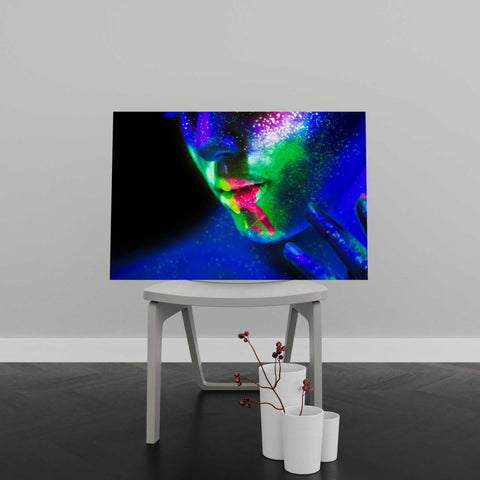 Tablou Canvas Woman in Neon Light - clevny.ro