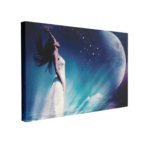 Tablou Canvas Woman on Blue Moon - clevny.ro