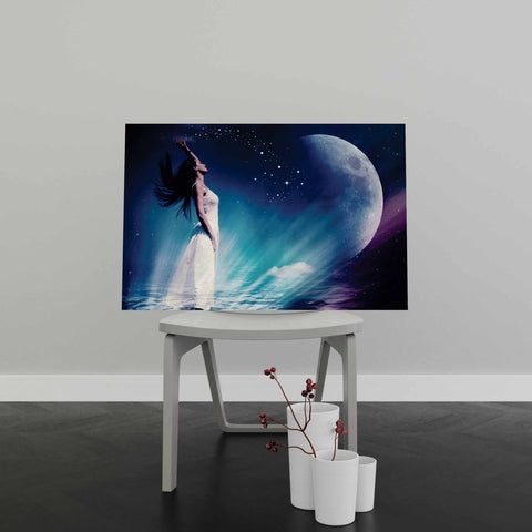 Tablou Canvas Woman on Blue Moon - clevny.ro