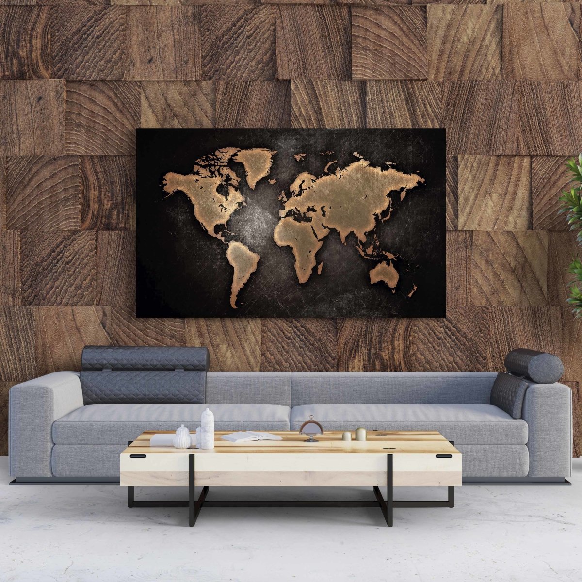 Tablou Canvas World Map Abstract - clevny.ro