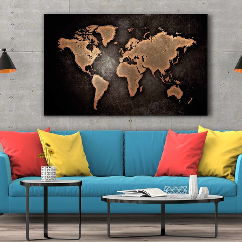 Tablou Canvas World Map Abstract - clevny.ro