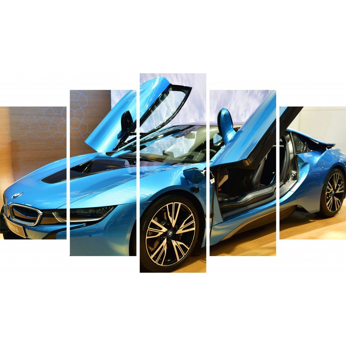 Tablou Forex 5 piese BMW i8 Car - clevny.ro