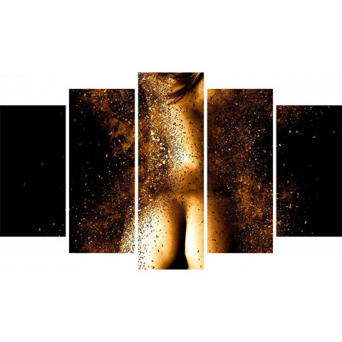 Tablou Forex 5 piese Gold Magic Dream - clevny.ro
